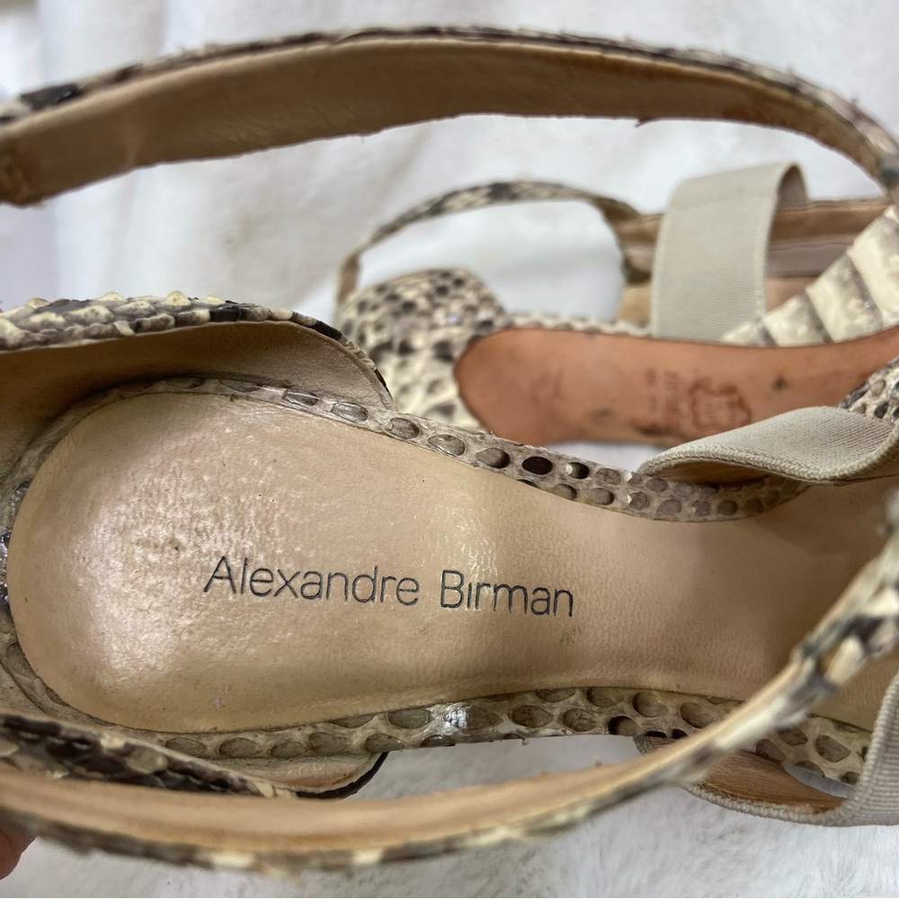 Alexandre Birman Python Snakeskin Platform Zip He… - image 8